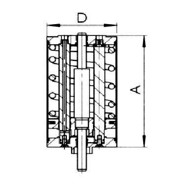 4741 Вертикальный пневматический привод одинарного действия воздух/пружина схема